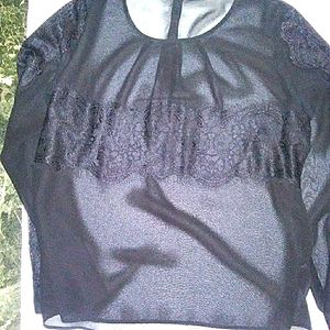 Kardashian Kollection sheer lace blouse